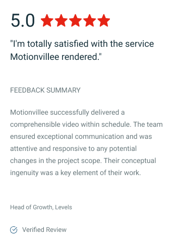 Motionvillee Client Clutch Review : Head of Growth, Levels