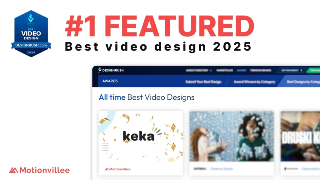 Motionvillee x Keka : Featured #1 best video design for 2025 by designrush
