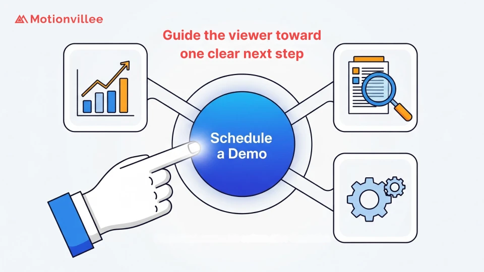 A strong call-to-action should guide the viewer toward one clear next step.