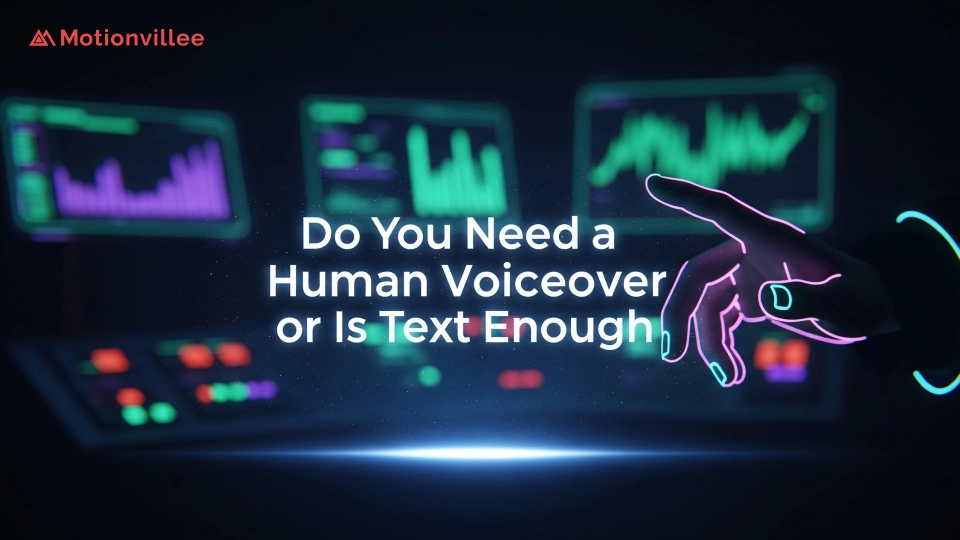 In a product demo video Do You Need a Human Voiceover or Is Text Enough