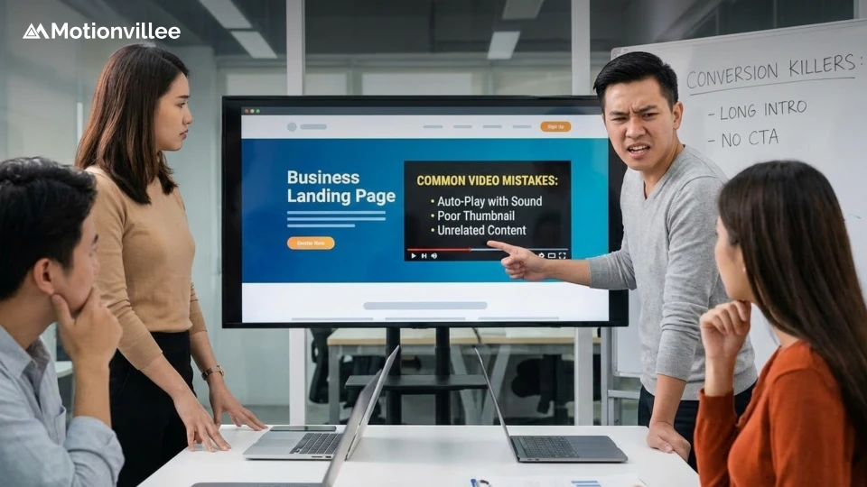 Common Landing Page Video Mistakes That Kill Conversions